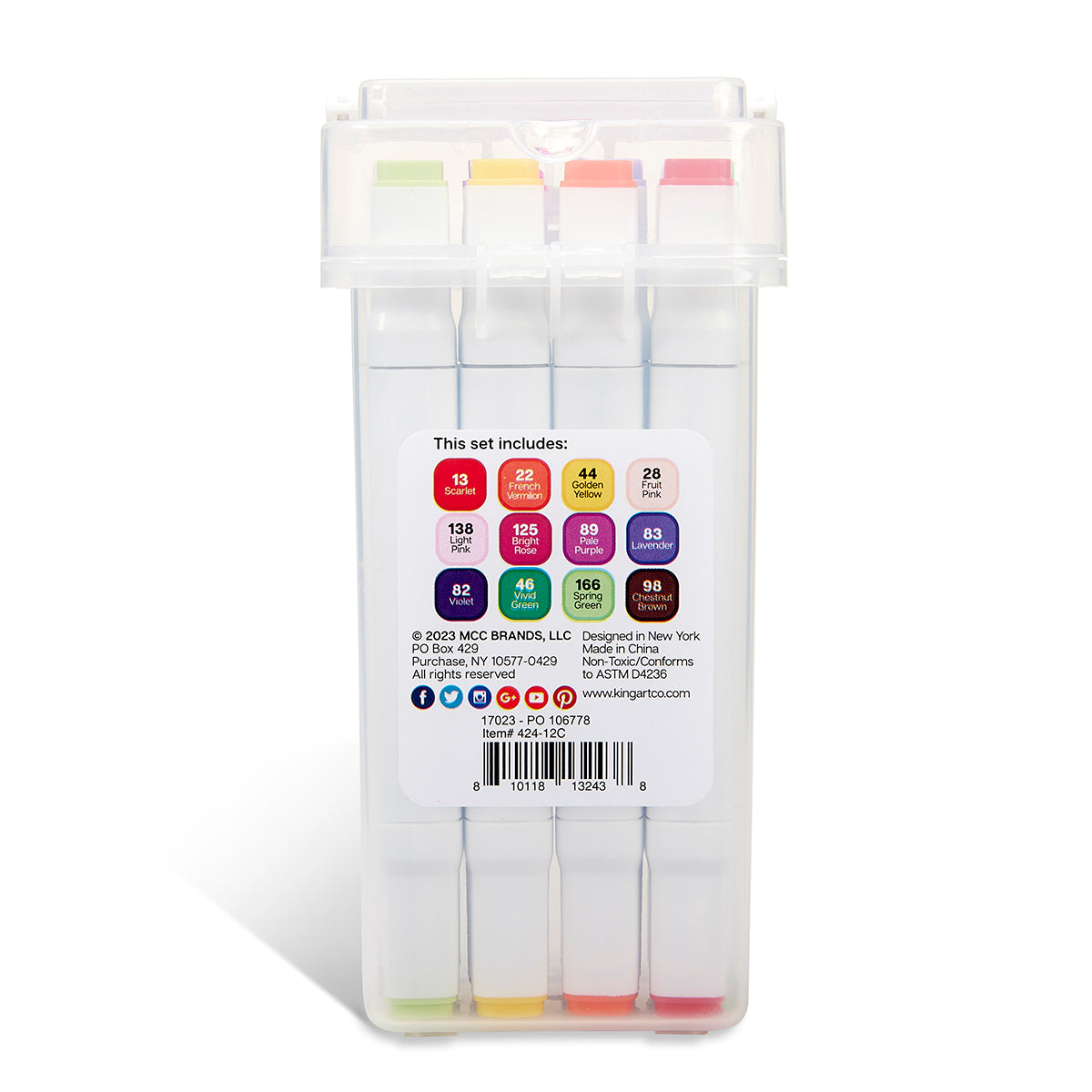 Double-Ended Alcohol Markers 12 Floral Colors