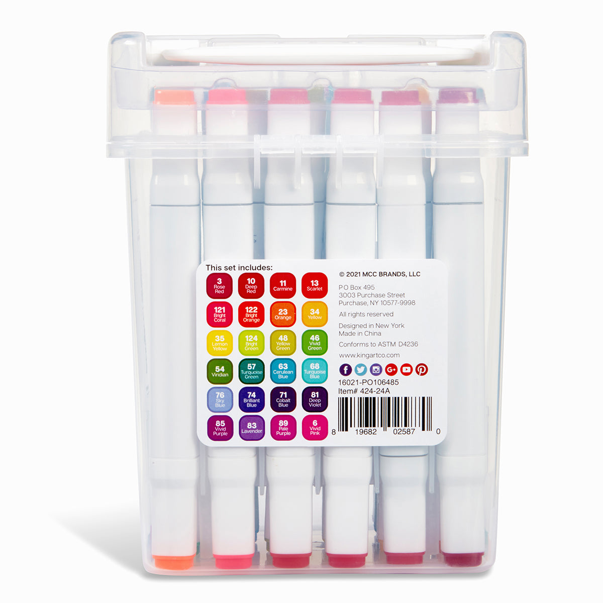 Double-Ended Alcohol Markers 24 Bright Colors