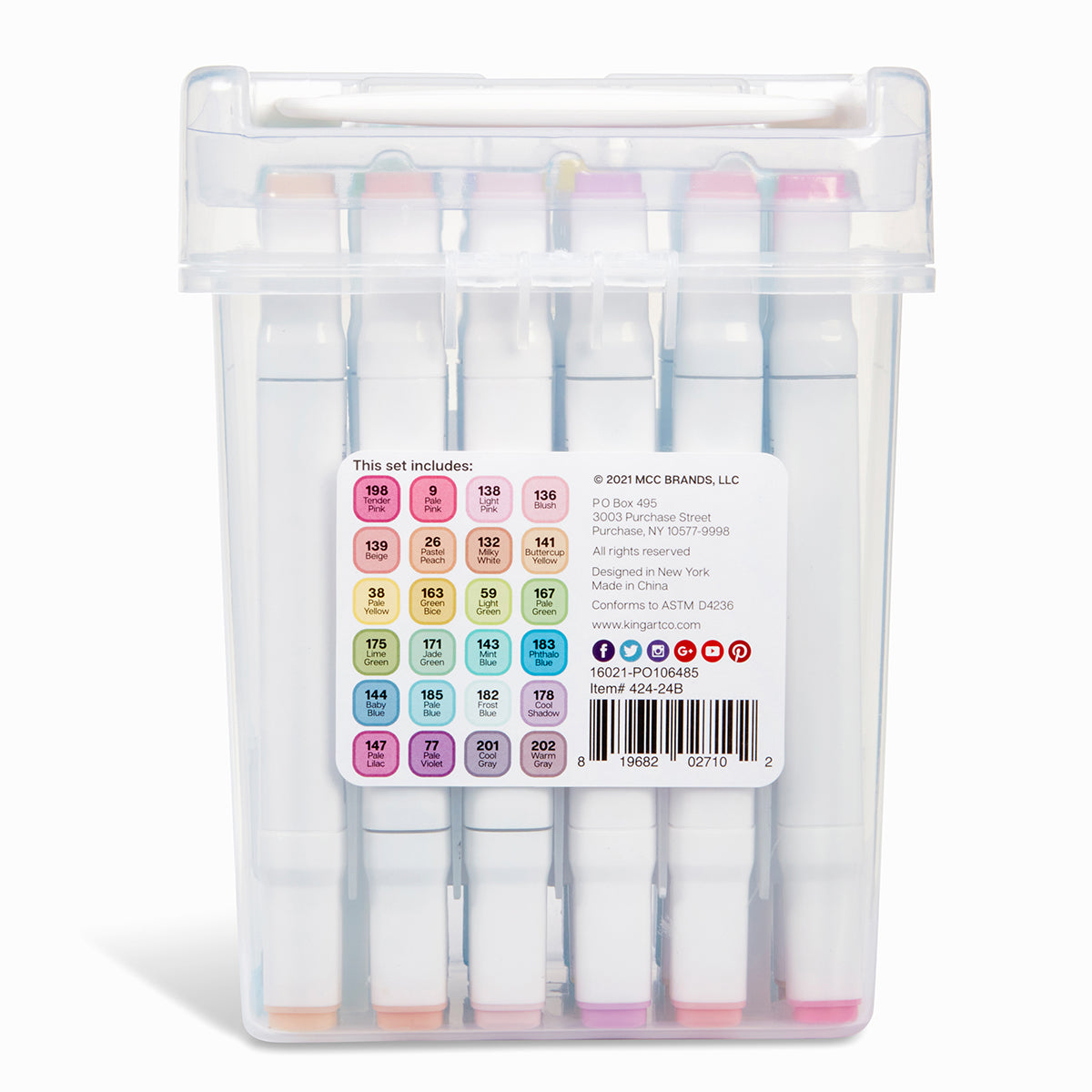 Double-Ended Alcohol Markers 24 Pastel Colors