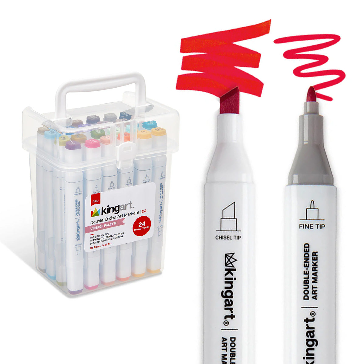 Double-Ended Alcohol Markers 24 Vintage Colors