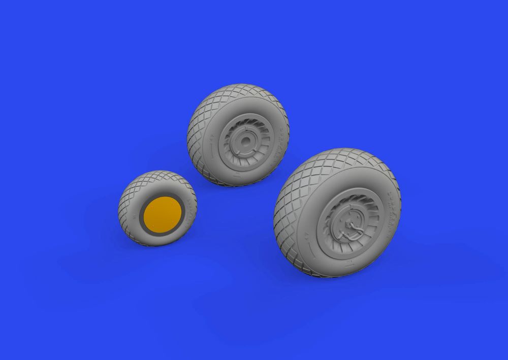 Eduard 648863 1/48 Aircraft- B25J Wheels for HKM (Mask, Photo-Etch & Resin)