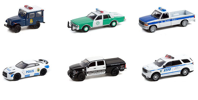 Greenlight 42980-CASE 1/64 Scale Hot Pursuit Series 40 6-Piece Set