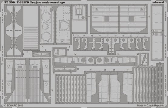 Eduard 32390 1/32 Aircraft- T28B/D Trojan Undercarriage for KTY