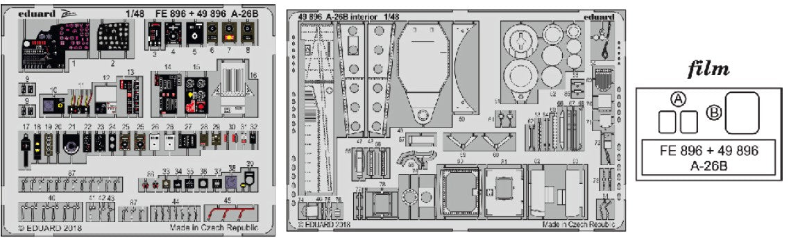 Eduard 49896 1/48 Aircraft- A26B Interior for RVL (Painted)