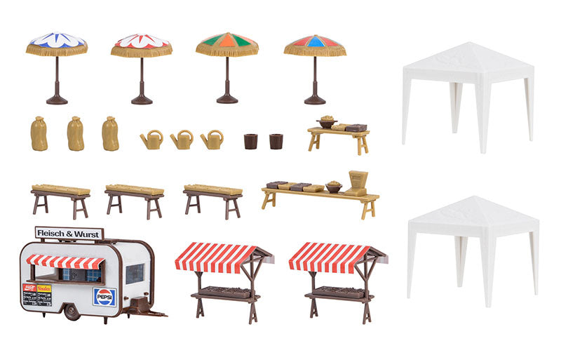 Vollmer 45141 1/87 Scale Street Market Set -