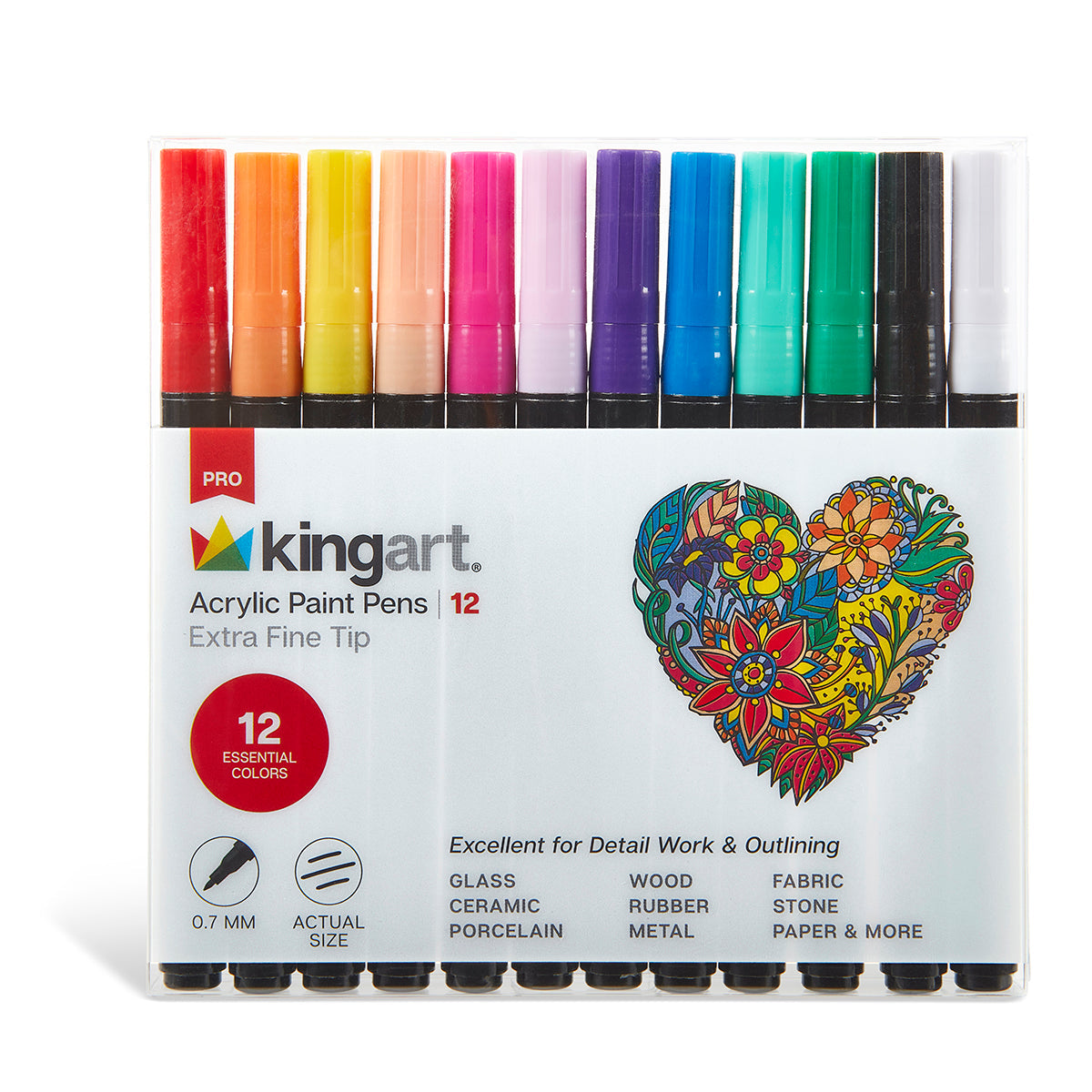 Acrylic Paint Pens Extra Fine 12 Colors