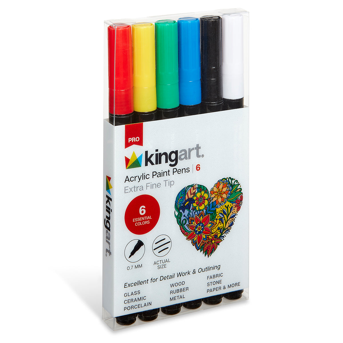 Acrylic Paint Pens Extra Fine 6 Colors