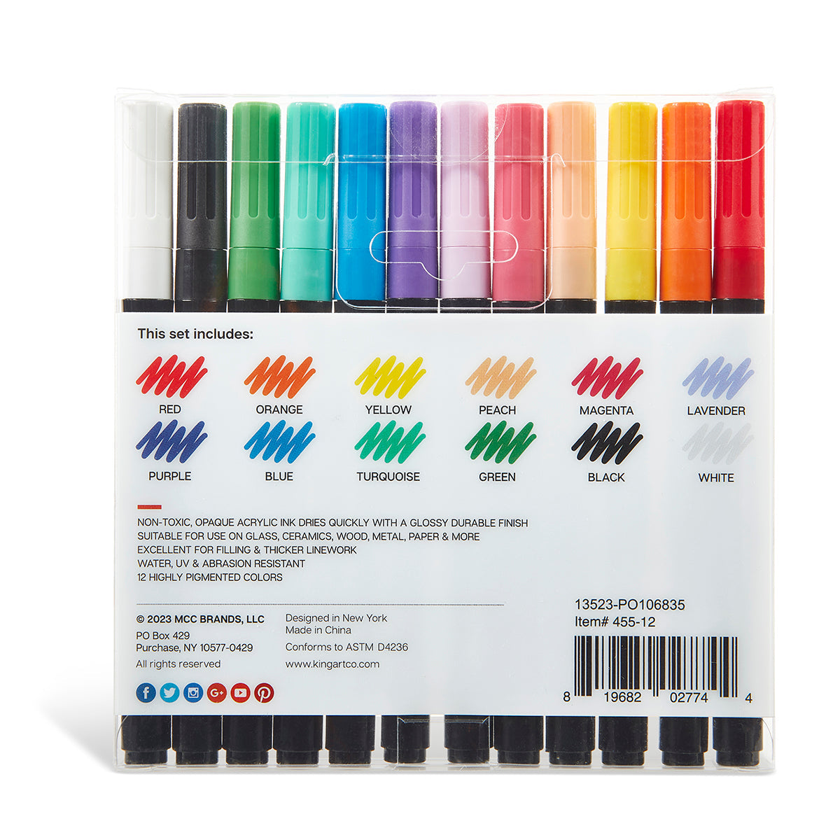 Acrylic Paint Pens 12 Colors