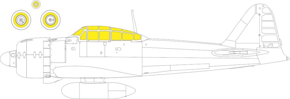 Eduard EX970 1/48 Mask Aircraft- A6M3 Zero Type Weekend for EDU