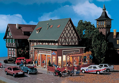 Vollmer 43681 HO Scale Luigi's Pizzeria -- 7 x 4-1/2 x 5" 18 x 11.5 x 12.8cm