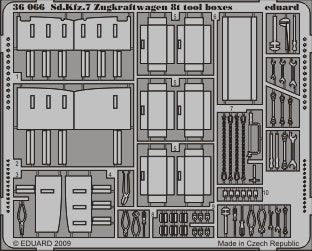 Eduard 36066 1/35 Armor- SdKfz 7 Zugkraftwagen 8-Ton Tool Boxes for TSM