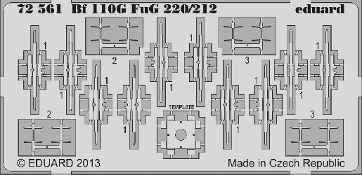 Eduard 72561 1/72 Aircraft- Bf110G FuG 220/212 for EDU(D)