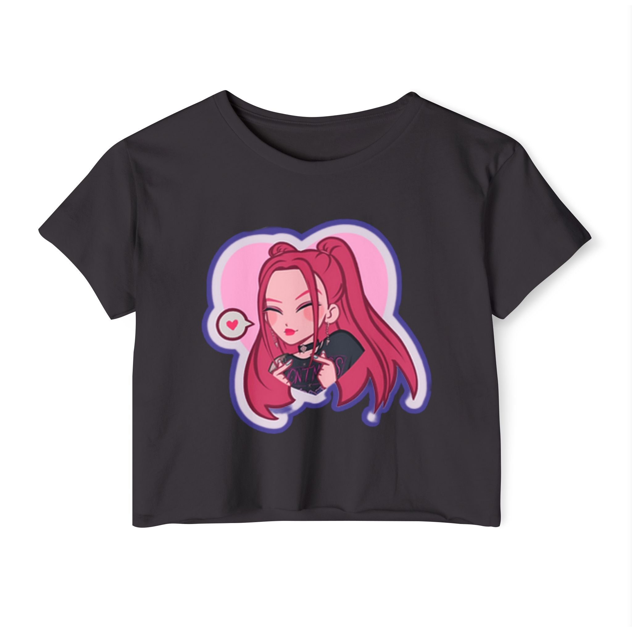 Copy of Idol style 3 Crop Top, Cute Anime Crop Top, Summer Festival Shirt, Graphic Tee for Music Festivals, Trendy Anime Apparel