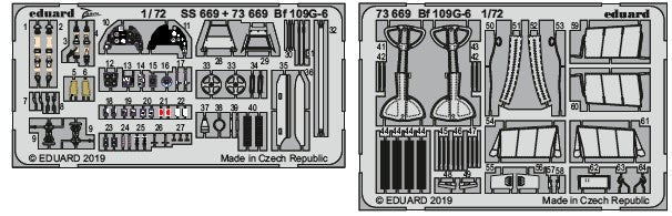 Eduard 73669 1/72 Aircraft- Bf109G6 for TAM (Painted)