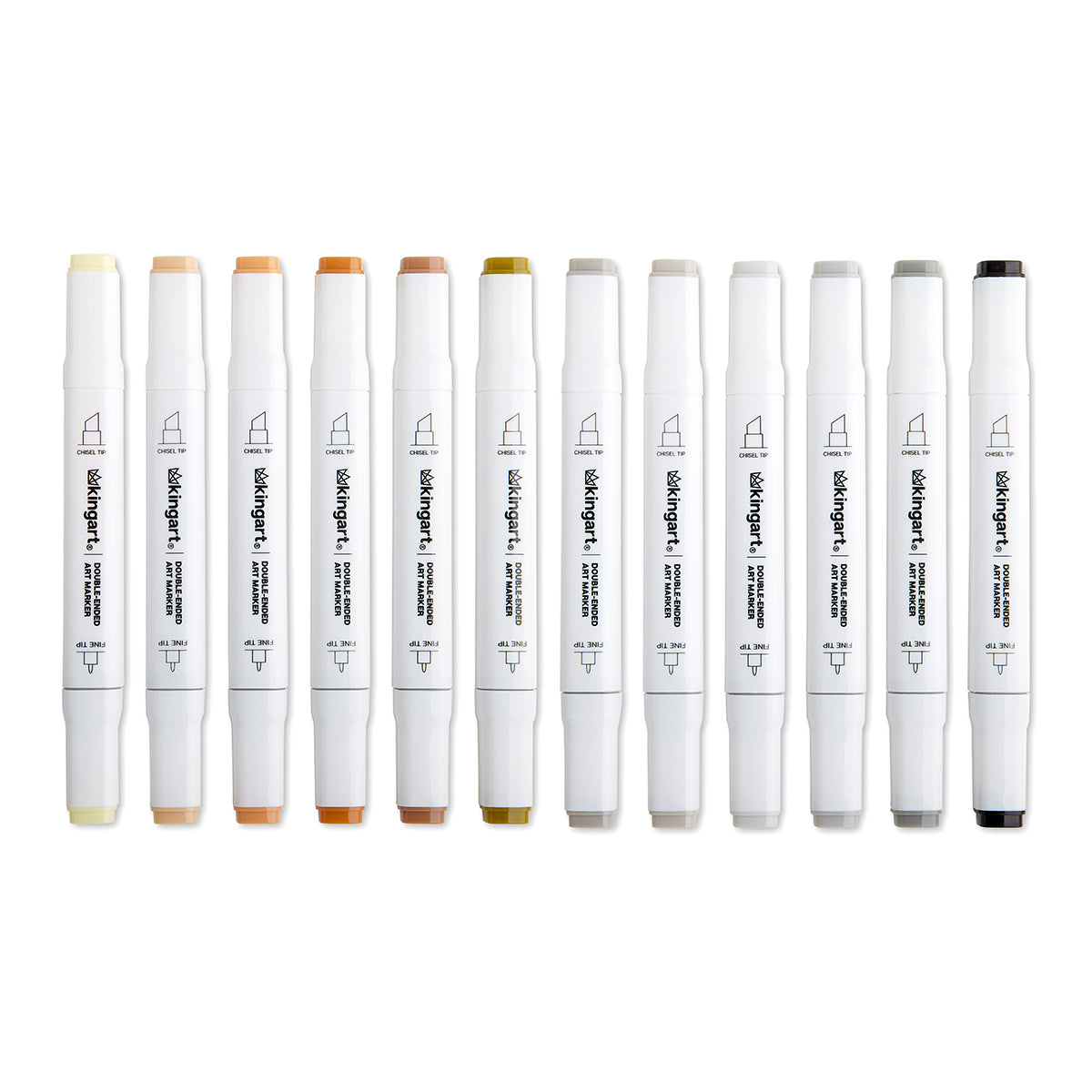 Double-Ended Alcohol Markers 12 Neutral Colors