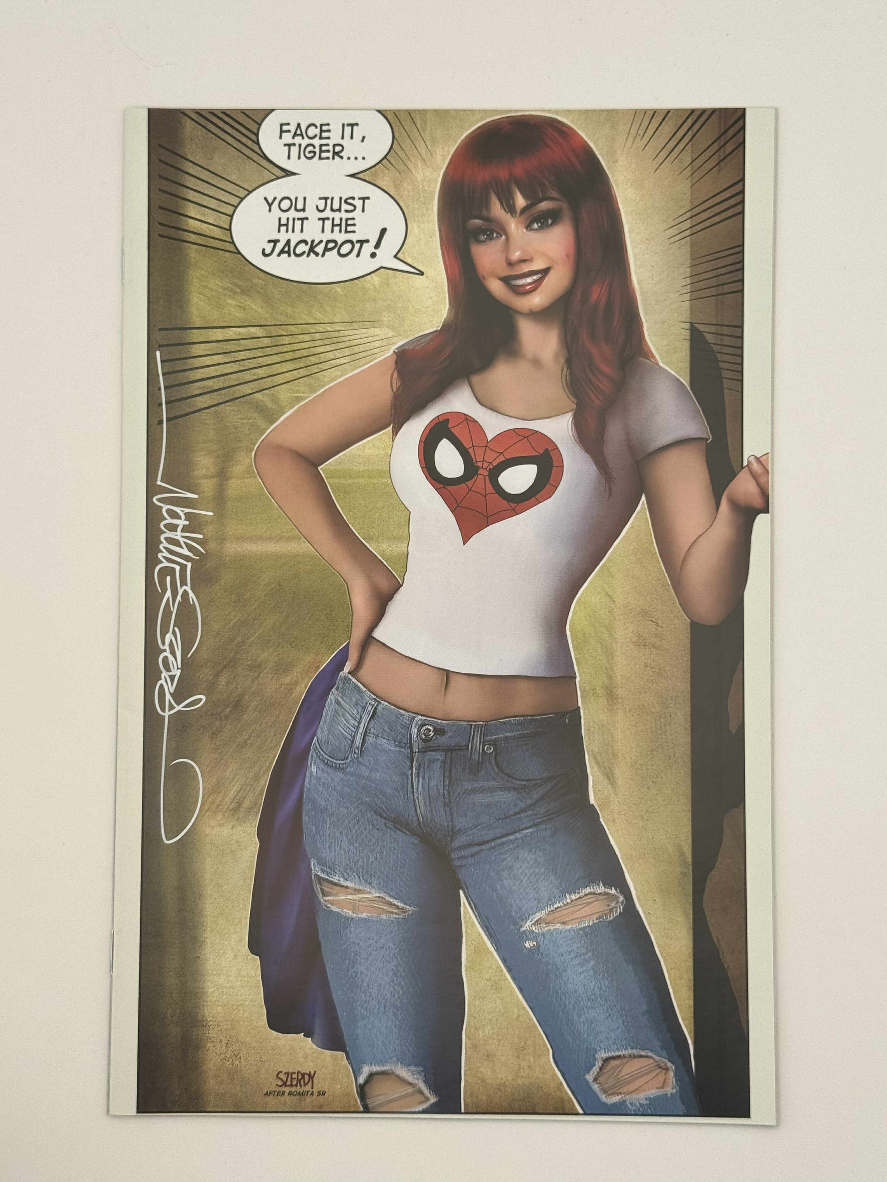 AMAZING SPIDER-MAN #27 SIGNED Nathan Szerdy Virgin Variant w/COA IN STOCK