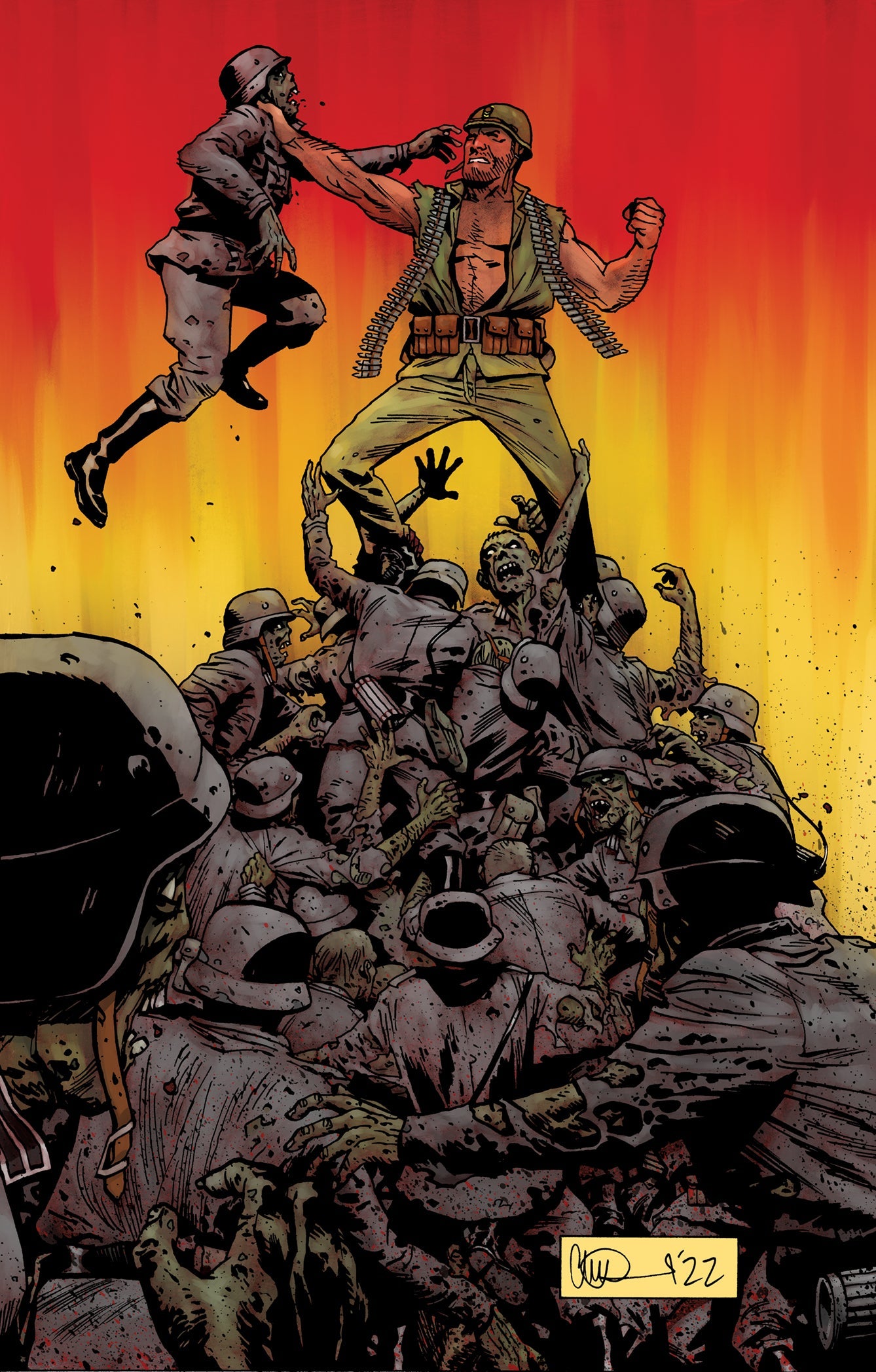 Dc Horror Presents Sgt Rock Vs The Army Of The Dead #1 (Of 6) D 1:25 Charlie Adlard Variant (09/27/2022) Dc