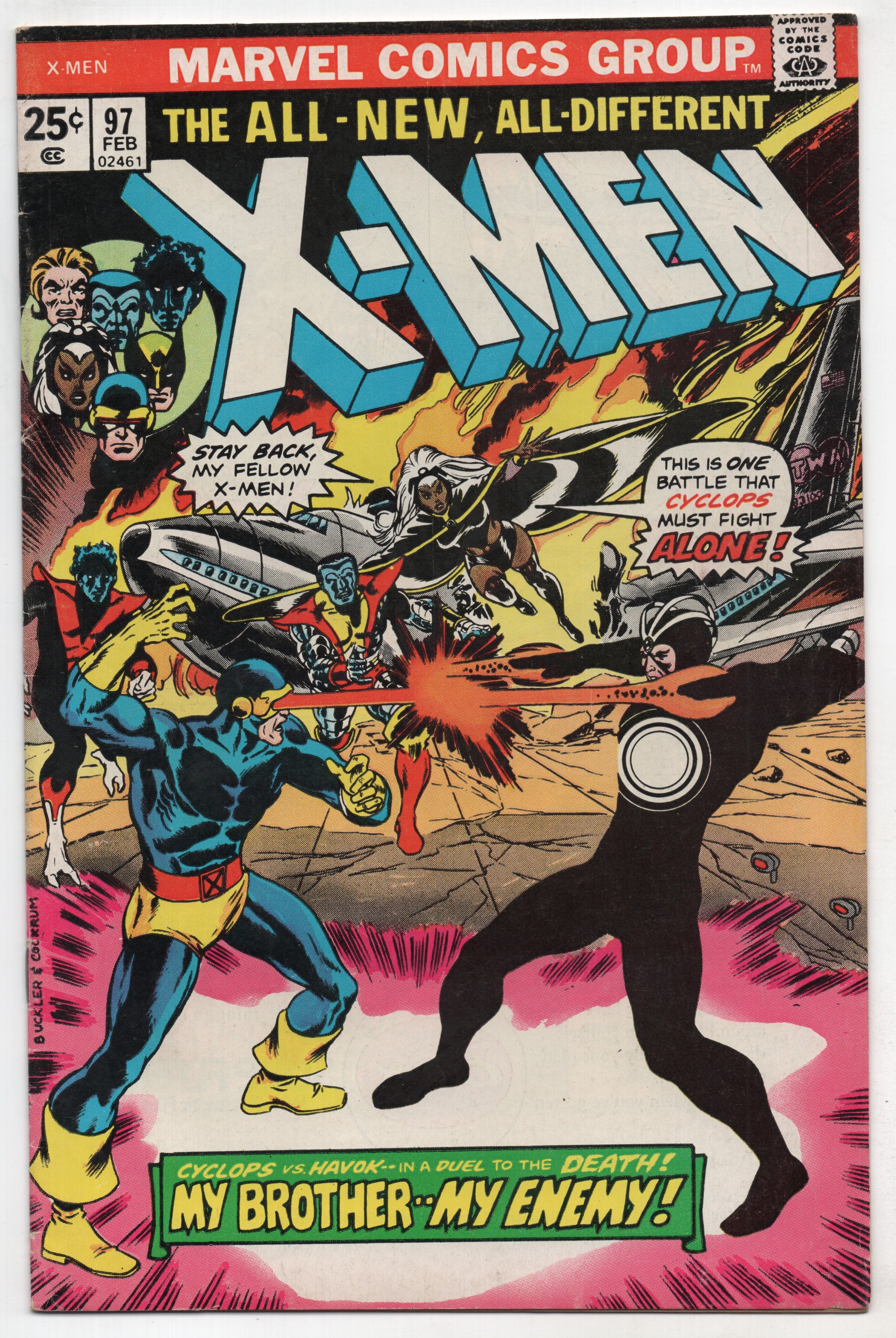 Uncanny X-Men 97 Marvel 1976 FN 1st Lilandra Wolverine Colossus