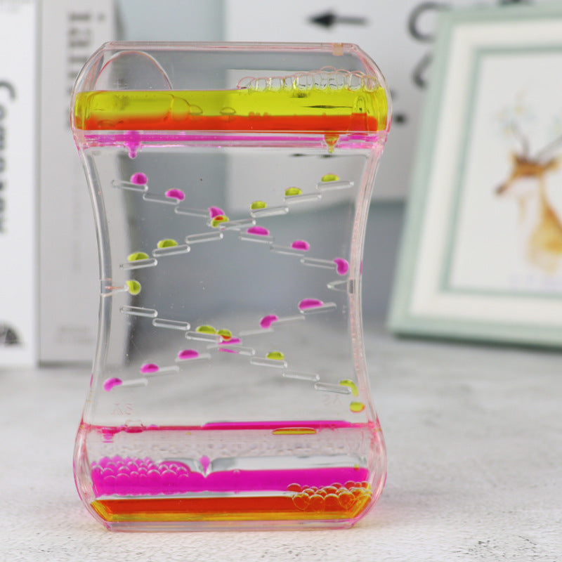 Creative Quicksand Liquid Hourglass – Modern Desk and Home Décor Ornament
