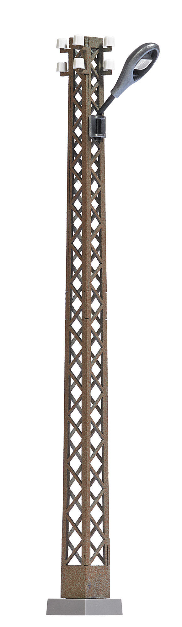 Busch 4181 HO Scale Lamp with Rusty Latticework Mast, Teardrop Lamp