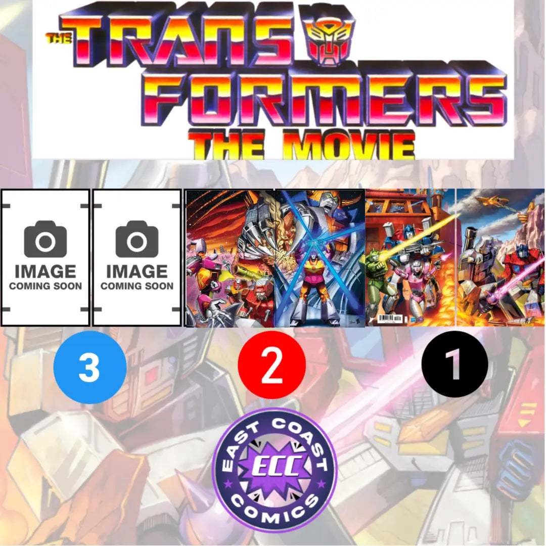 TRANSFORMERS THE MOVIE 40TH ANNIVERSARY EDITION #1-3 (set) - ECC Michael Watkins Connecting Set Exclusive - SHIPS AUGUST
