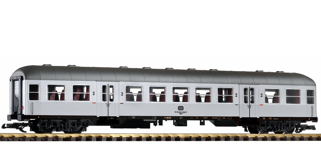PIKO 37631 G Scale DB IV Silver Coin Coach 2.Cl., Stainless