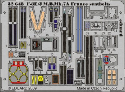 Eduard 32648 1/32 Aircraft- France F8E/J MB Mk 7A Seatbelts for TSM (Painted)