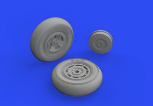 Eduard 648636 1/48 Aircraft- Tempest Mk II Wheels for EDU & SHY (Mask & Resin)