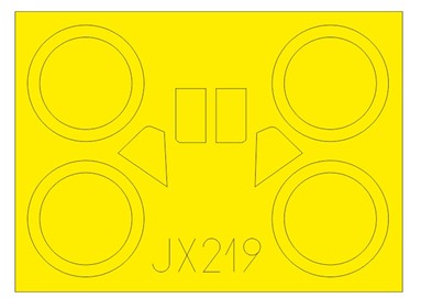 Eduard JX219 1/32 Mask Aircraft- I153 Chaika for ICM