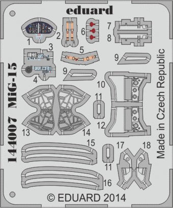Eduard 144007 1/144 Aircraft- MiG15bis for EDU (Painted)