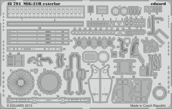 Eduard 48794 1/48 Aircraft- MiG21R Exterior for EDU