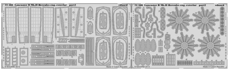 Eduard 72566 1/72 Aircraft- Lancaster B Mk II Exterior for ARX