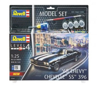 Revell 67662 1/25 1968 Chevy Chevelle SS 396 Car w/paint & glue