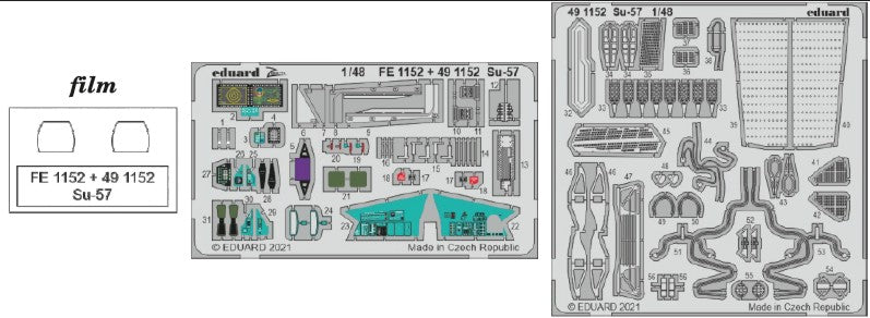 Eduard 491152 1/48 Aircraft- Su57 for ZVE (Painted)
