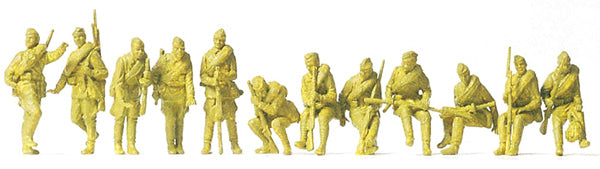 Preiser 16545 HO Scale Military - Soviet Unpainted Figures -- Armored Infantry