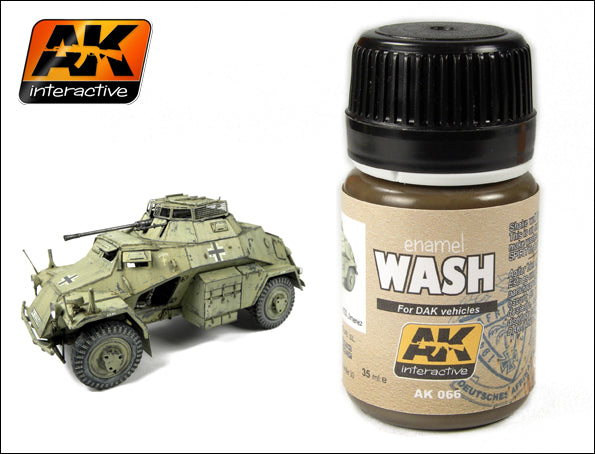AK Interactive 66 DAK Vehicle Wash Enamel Paint 35ml Bottle