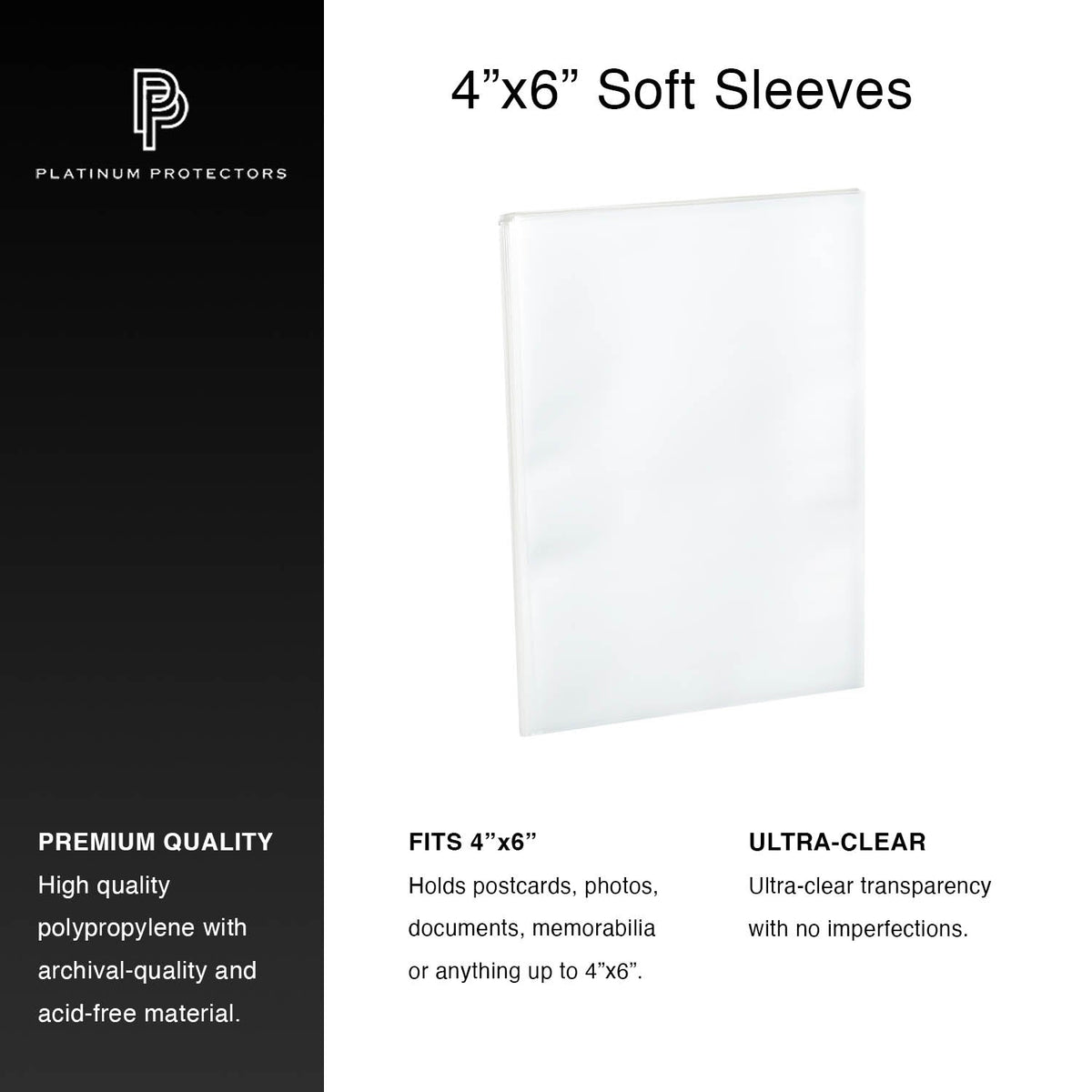 Photocard Sleeves 4" x 6"