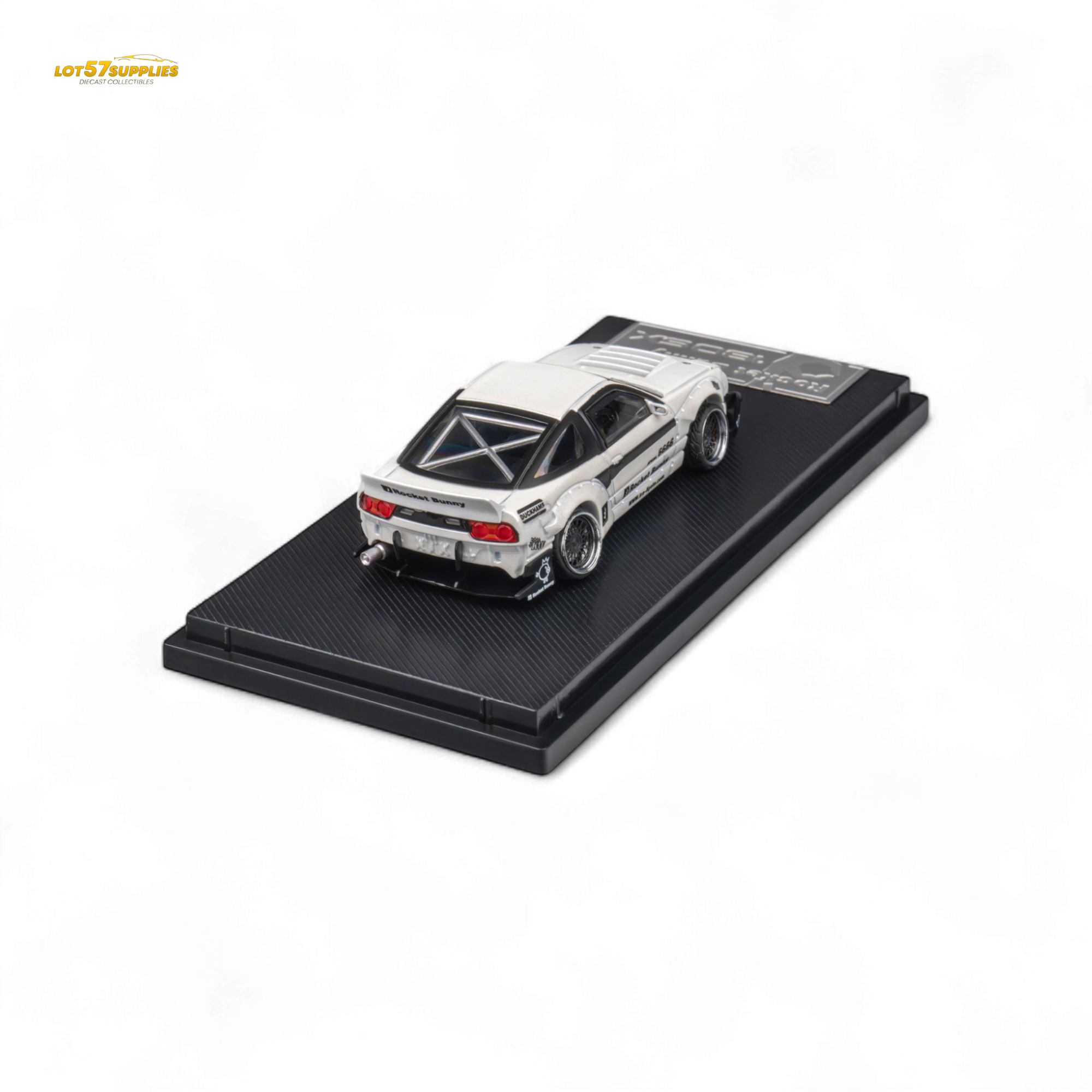 MicroTurbo Custom 180SX - Pandem Rocket Bunny White 1:64