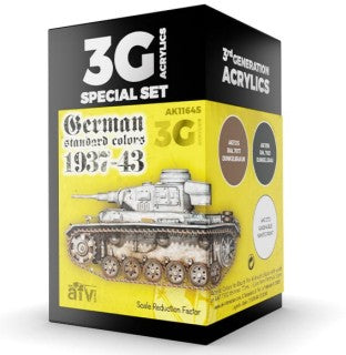 AK Interactive 11645 AFV Series: German Standard 1937-1943 3G Acrylic Paint Set