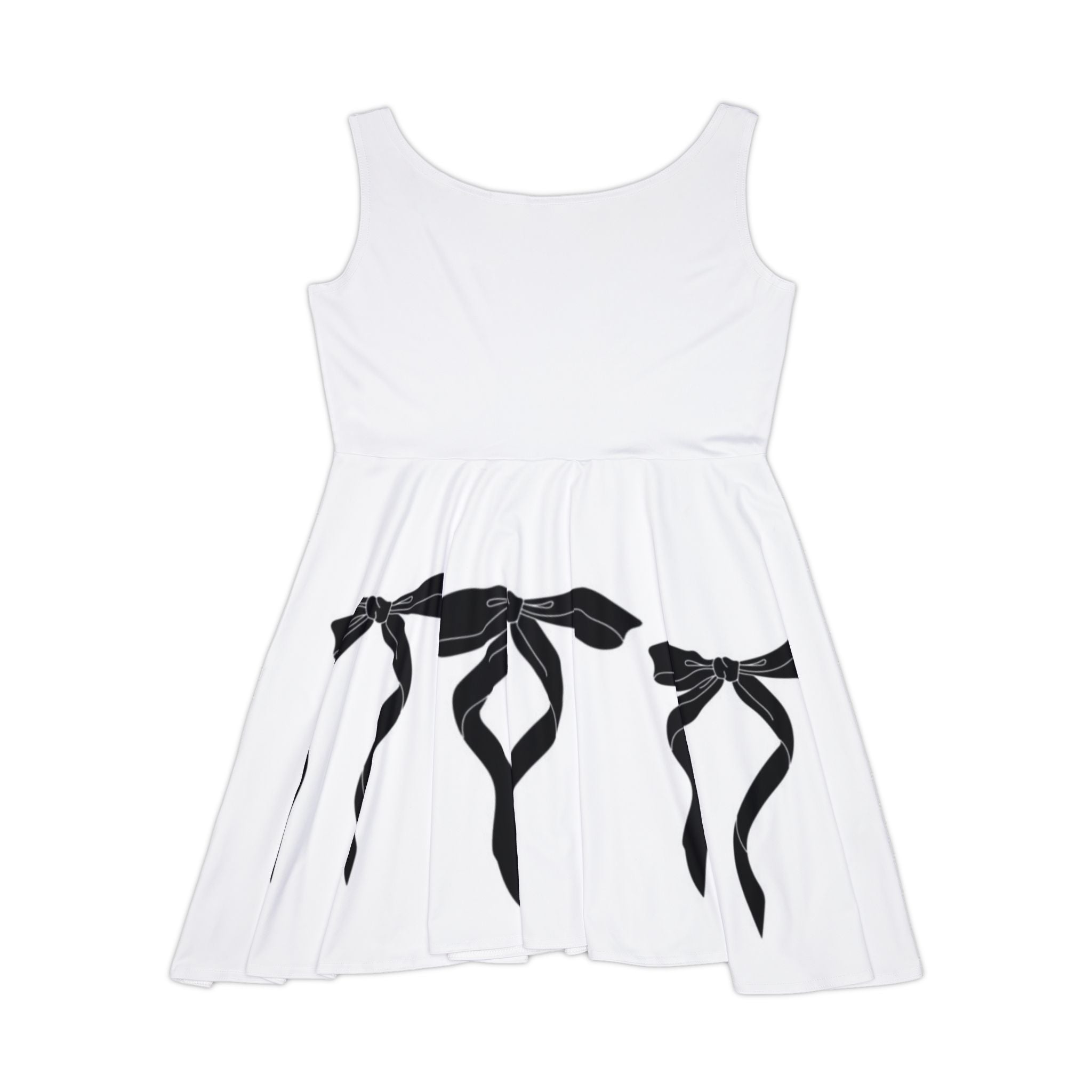 Elegant Bow Detail Women's Skater Dress, Stylish Summer Dress, Party Dress, Casual Day Dress, Gift for Her, Trendy AOP Dress