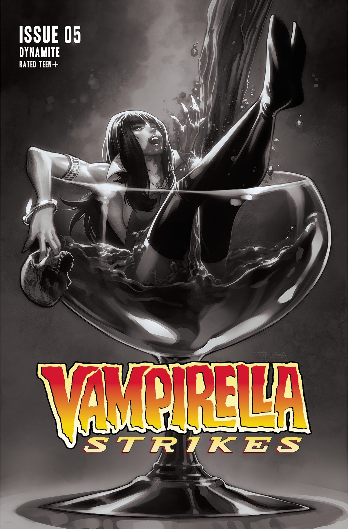 Vampirella Strikes #5 H 1:20 Stphen Segovia B&W Variant (09/21/2022) Dynamite