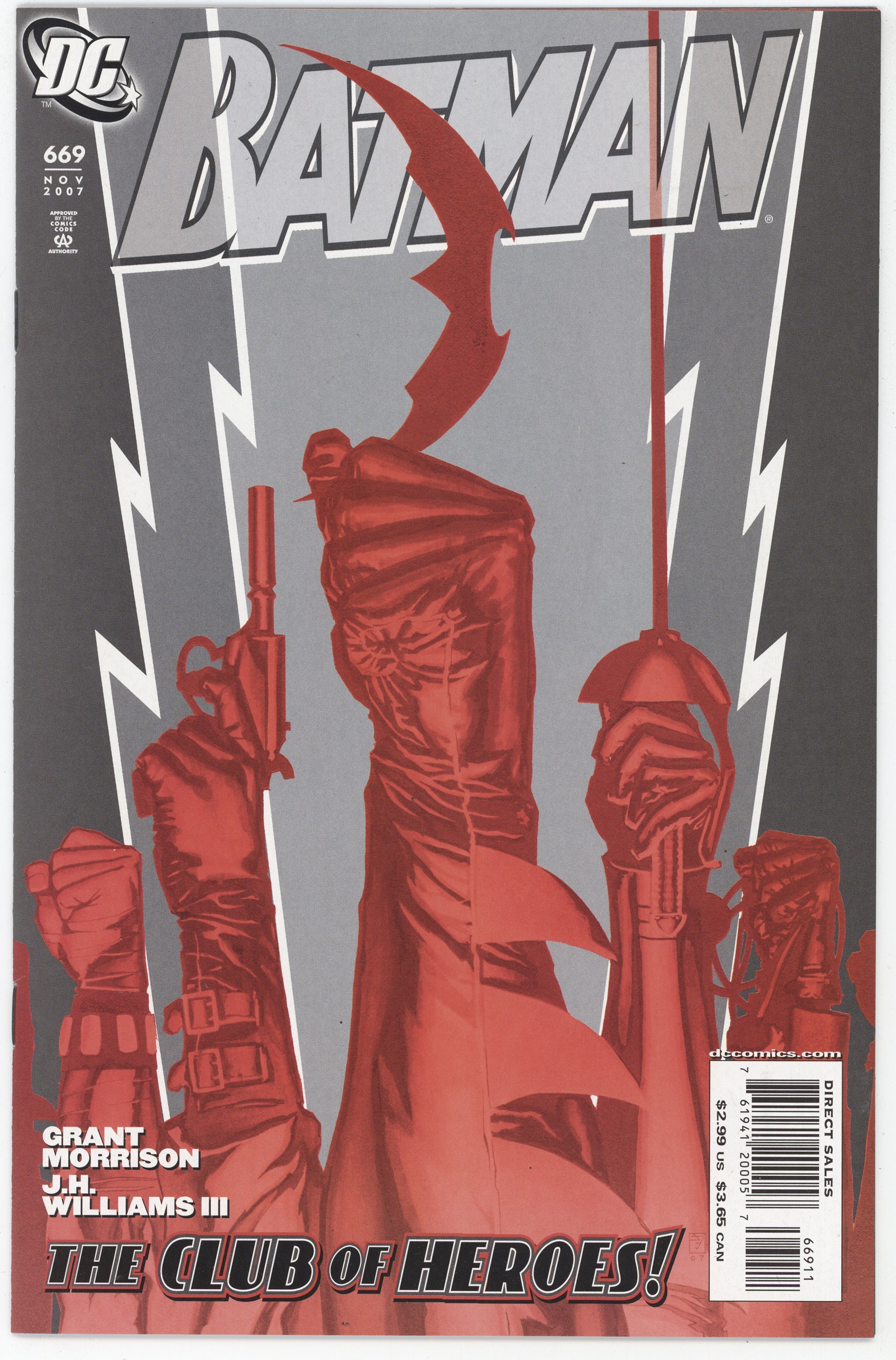 Batman 669 DC 2007 NM J.H. Williams Grant Morrison RIP Prelude 3