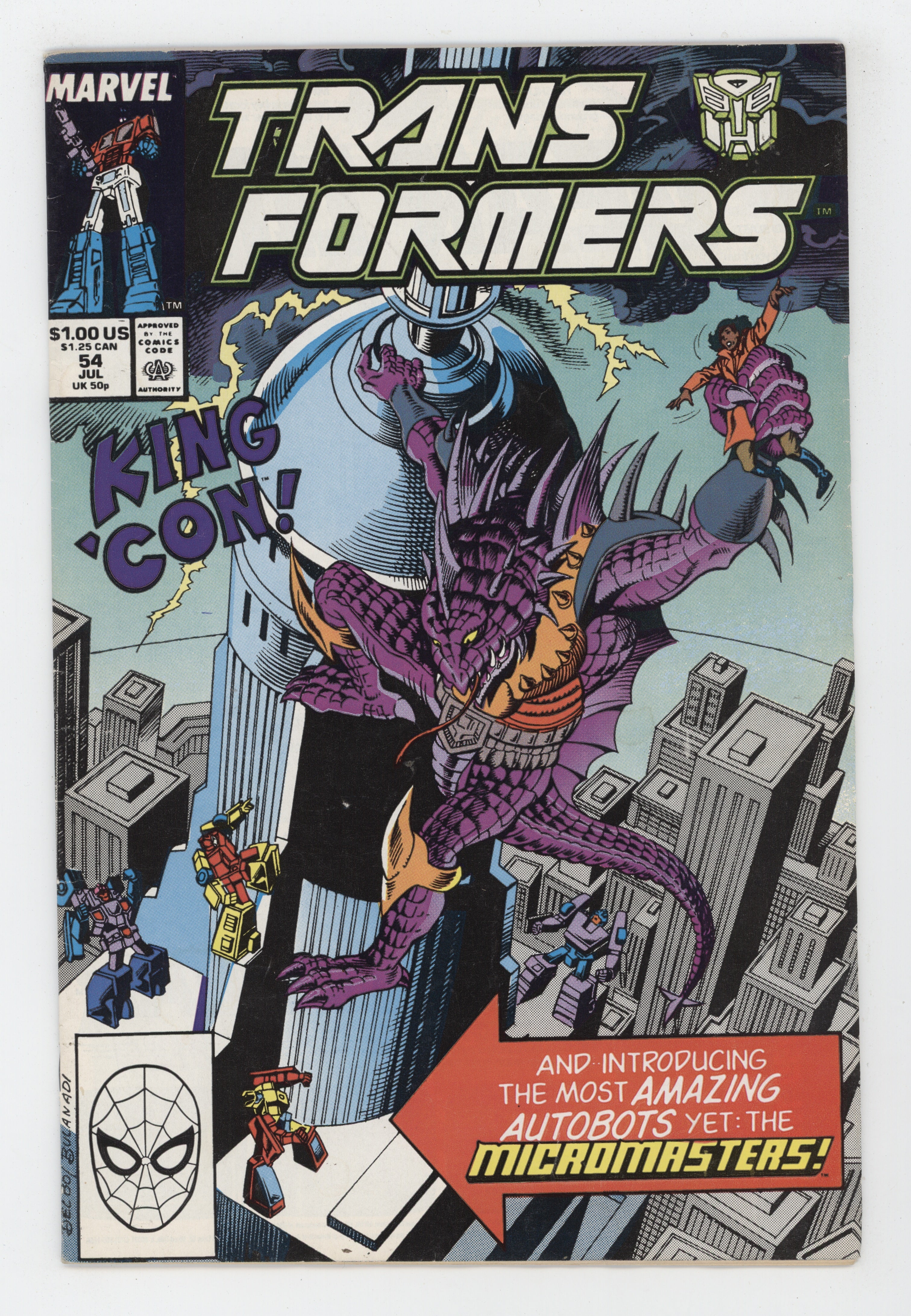 Transformers 54 1989 Jose Delbo Bob Budiansky Micromasters King Kong