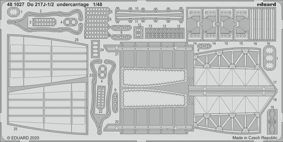 Eduard 481027 1/48 Aircraft- Do217J1/2 Undercarriage for ICM