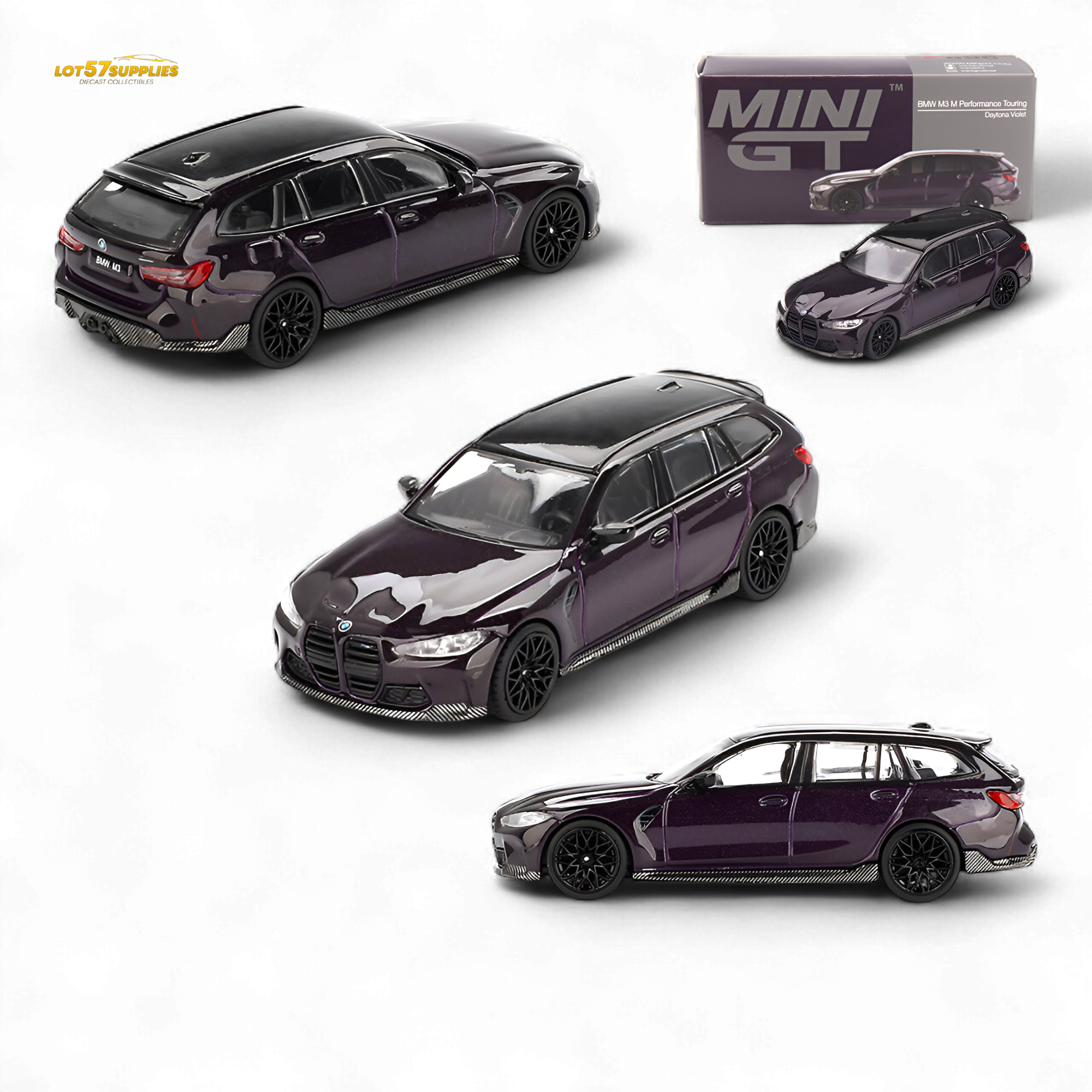 Mini-GT BMW M3 M Performance Touring Daytona Violet #896 1:64