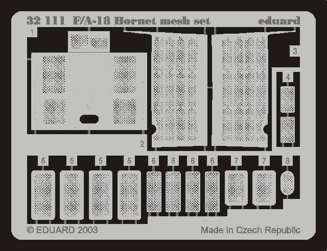 Eduard 32111 1/32 Aircraft- F/A18 Hornet Mesh Set for ACY