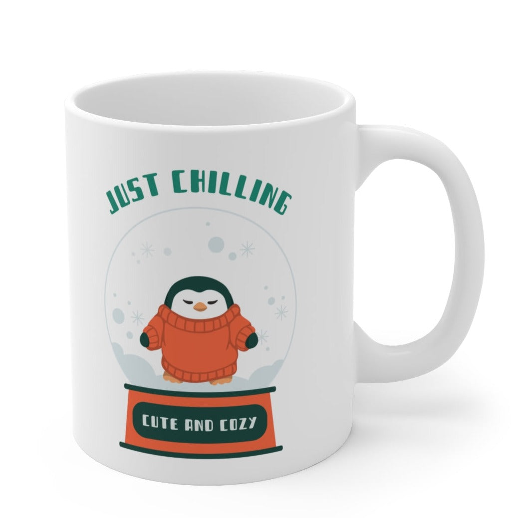 Just Chilling Cute Penguin Mug
