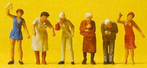Preiser 14148 HO Scale People Working -- Figures Standing At Window