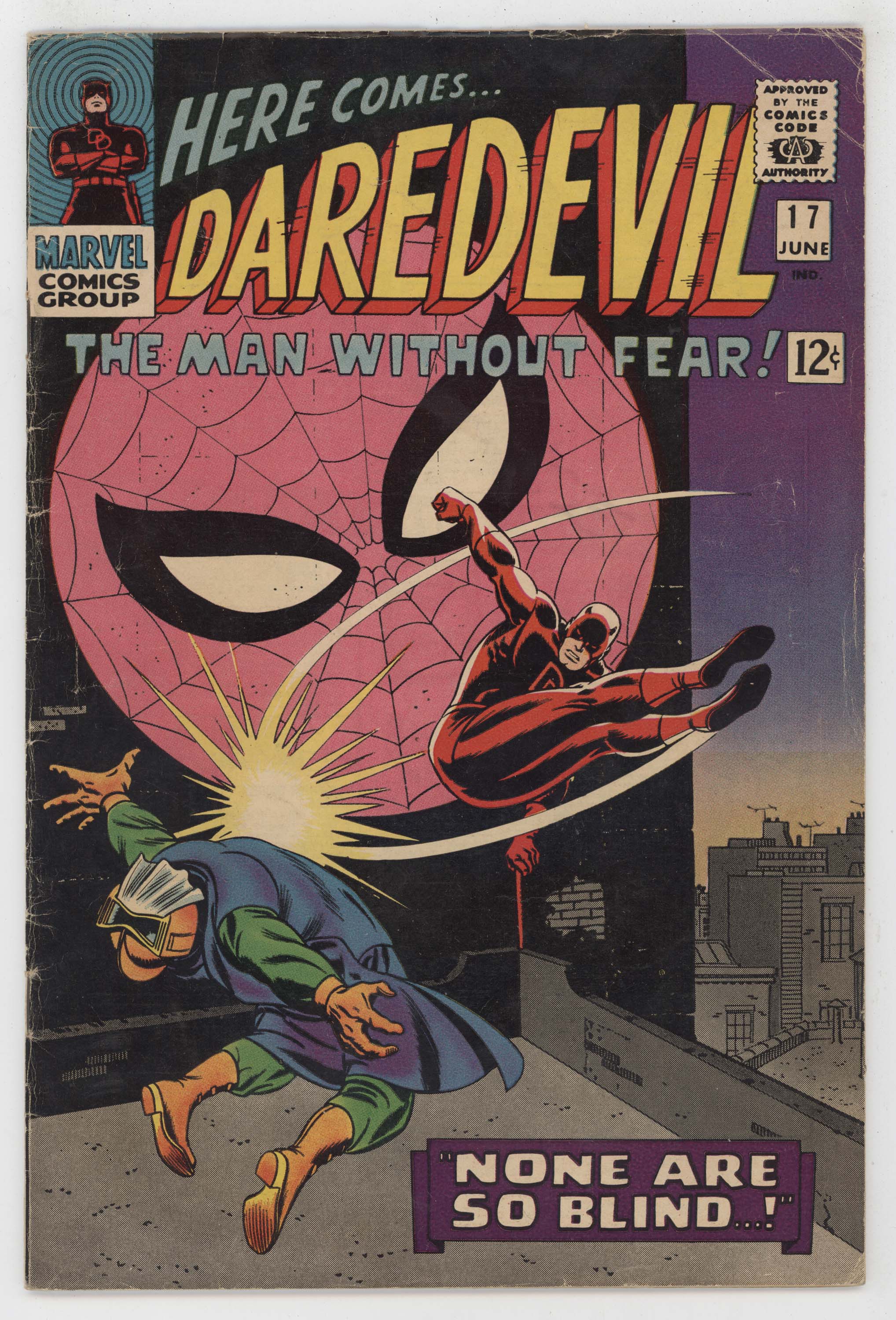 Daredevil 17 Marvel 1966 FN Stan Lee John Romita Spider-Man