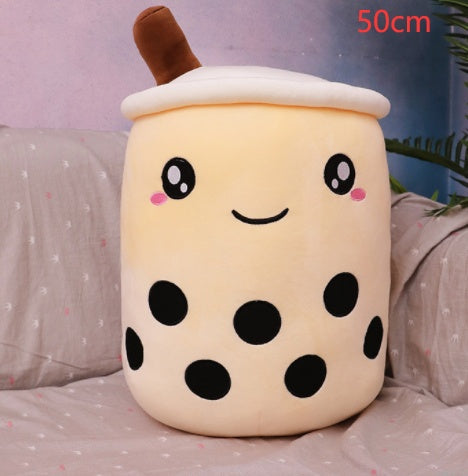 Plush Boba Tea Pillow – Soft Stuffed Bubble Tea Cup Cushion Gift